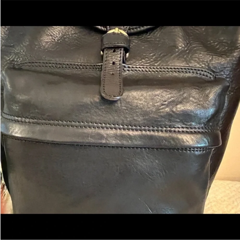 💚 Zona New York leather Black travel bag backpack🩷💚🩷